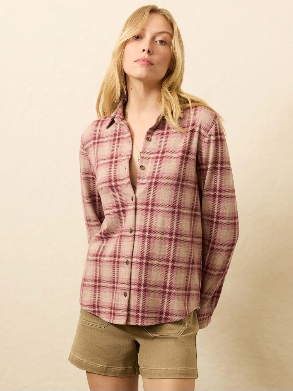 Faherty Legend Sweater Classic Shirt in Berry Coast Plaid